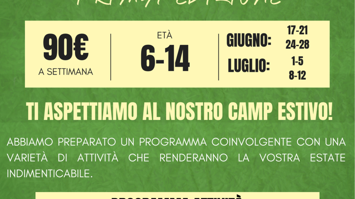 Camp estivo programma